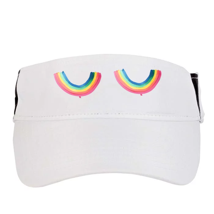 Rainbow Titties Lgbt Queer Adult Drive Performance Visor