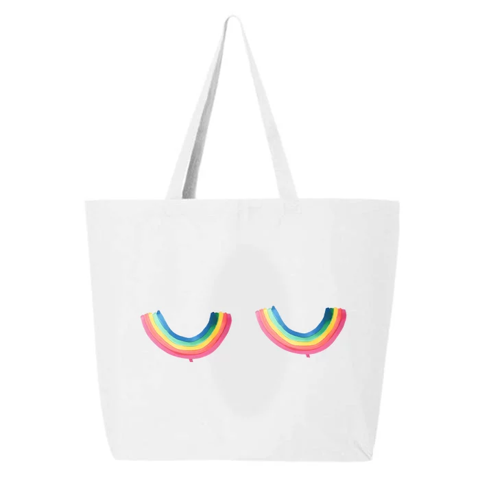 Rainbow Titties Lgbt Queer 25L Jumbo Tote