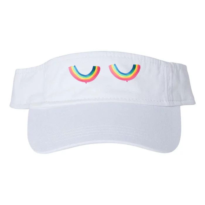 Rainbow Titties Lgbt Queer Valucap Bio-Washed Visor