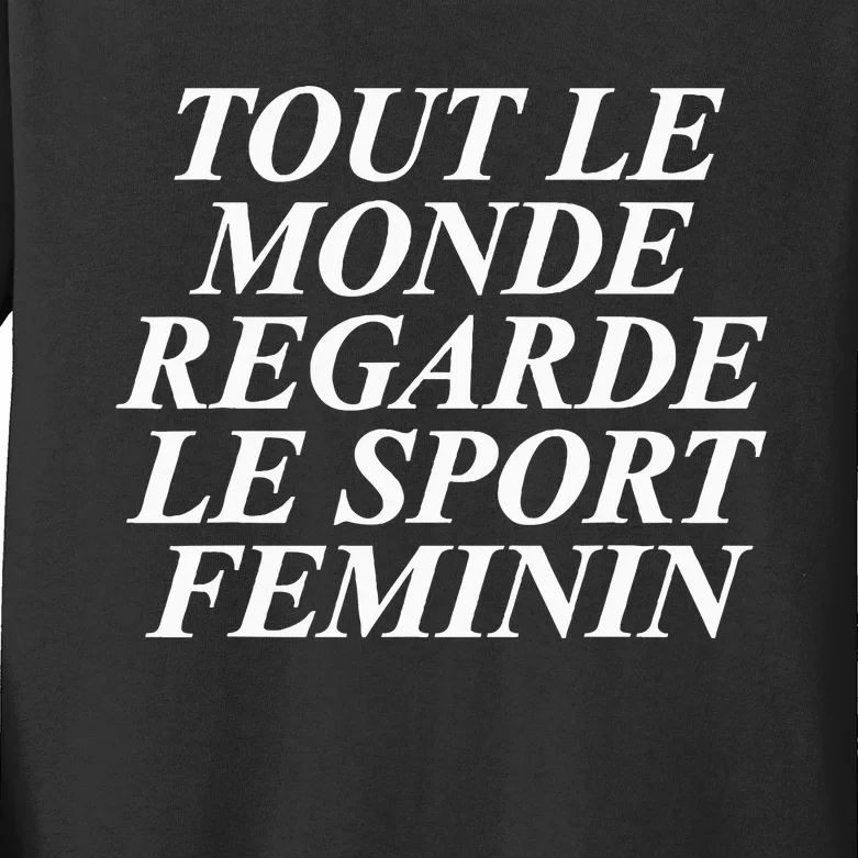 Retro Tout Le Monde Regarde Le Sport Feminin Women Apparel Kids Long Sleeve Shirt