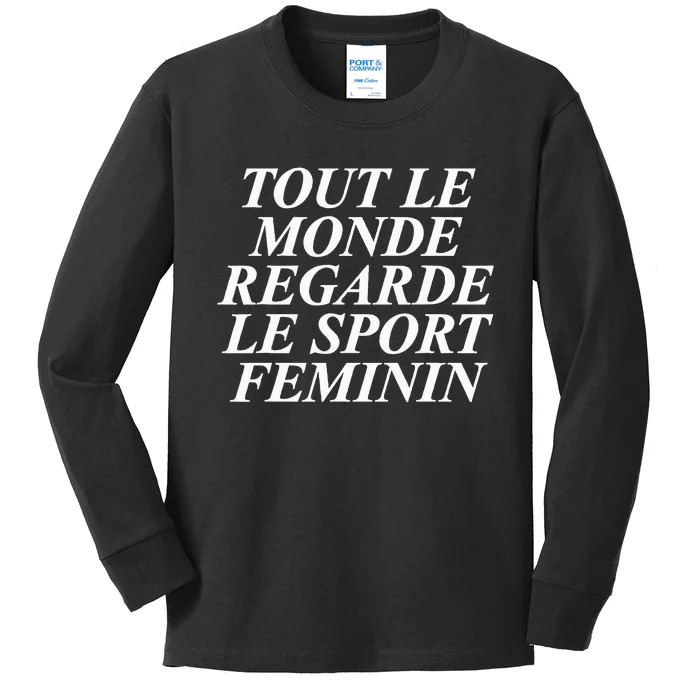 Retro Tout Le Monde Regarde Le Sport Feminin Women Apparel Kids Long Sleeve Shirt