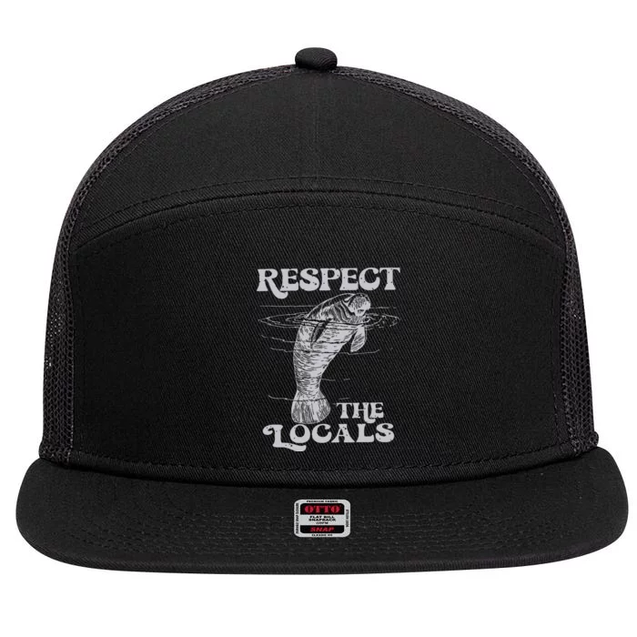 Respect The Locals 7 Panel Mesh Trucker Snapback Hat