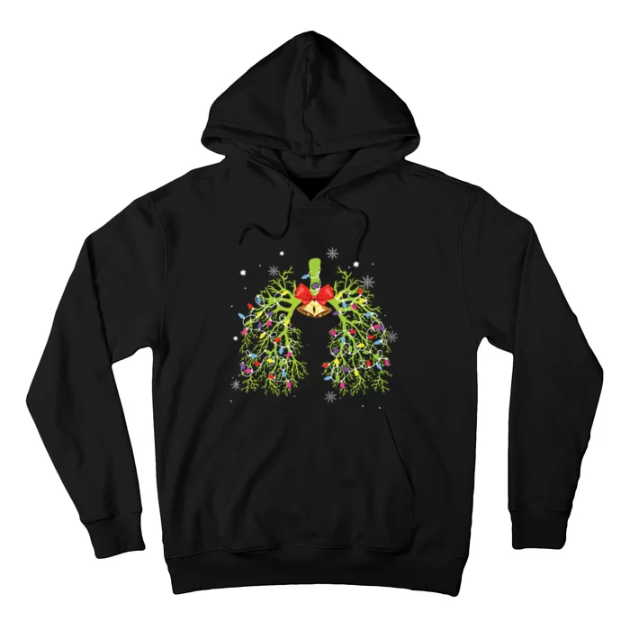 Respiratory Therapy Lung Christmas String Light Xmas Decor Hoodie