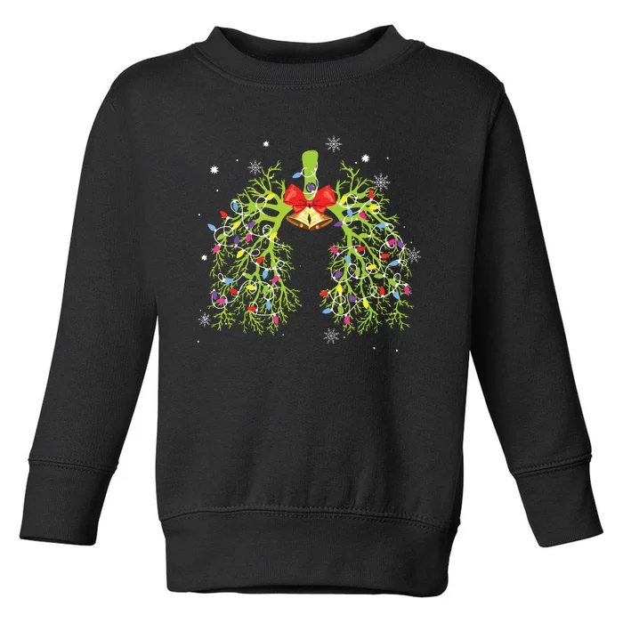 Respiratory Therapy Lung Christmas String Light Xmas Decor Toddler Sweatshirt