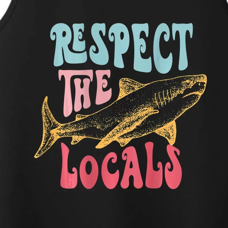 Respect The Local Local Surf Beach Bum Shark Performance Tank