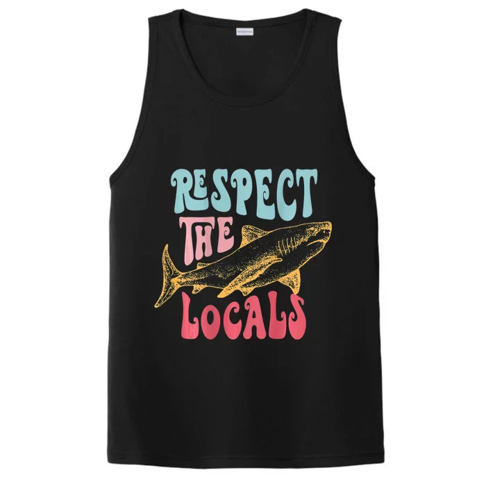 Respect The Local Local Surf Beach Bum Shark Performance Tank