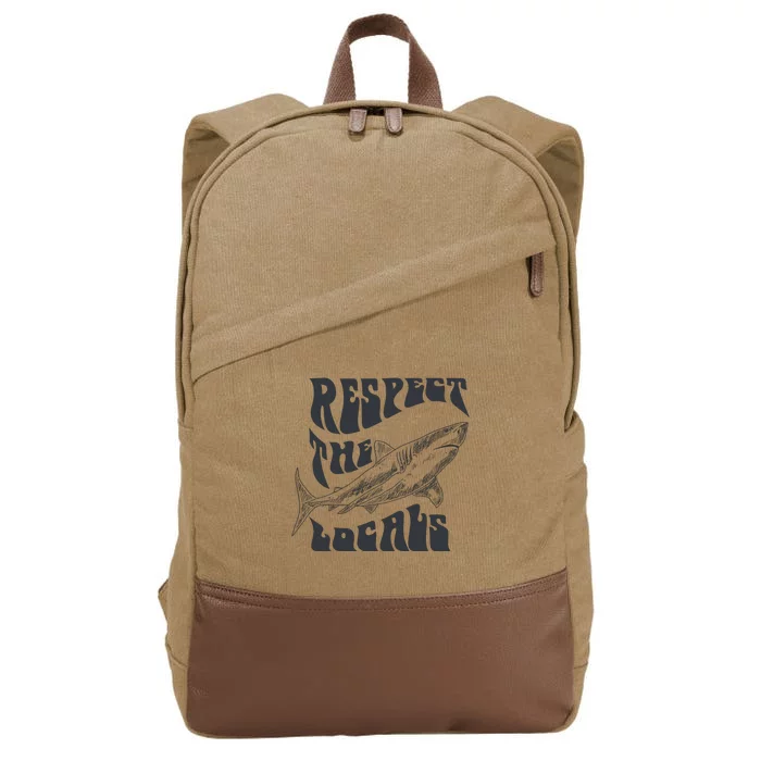 Respect The Locals Cotton Canvas Backpack