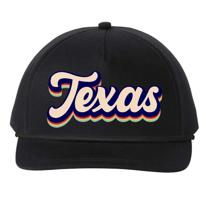 Retro Texas Logo Snapback Five-Panel Rope Hat