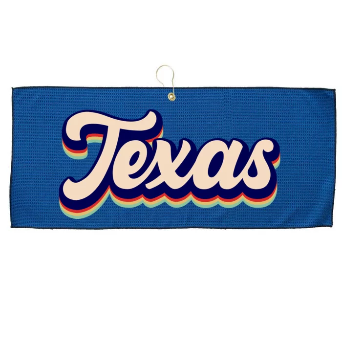 Retro Texas Logo Large Microfiber Waffle Golf Towel