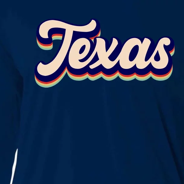 Retro Texas Logo Cooling Performance Long Sleeve Crew