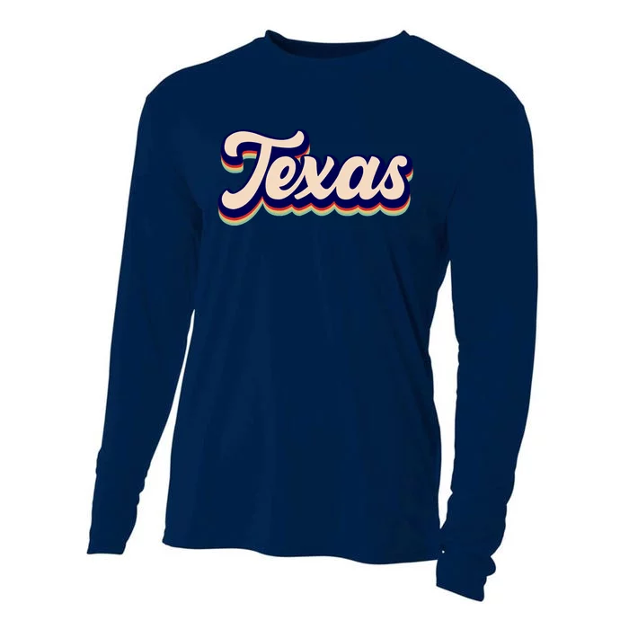 Retro Texas Logo Cooling Performance Long Sleeve Crew