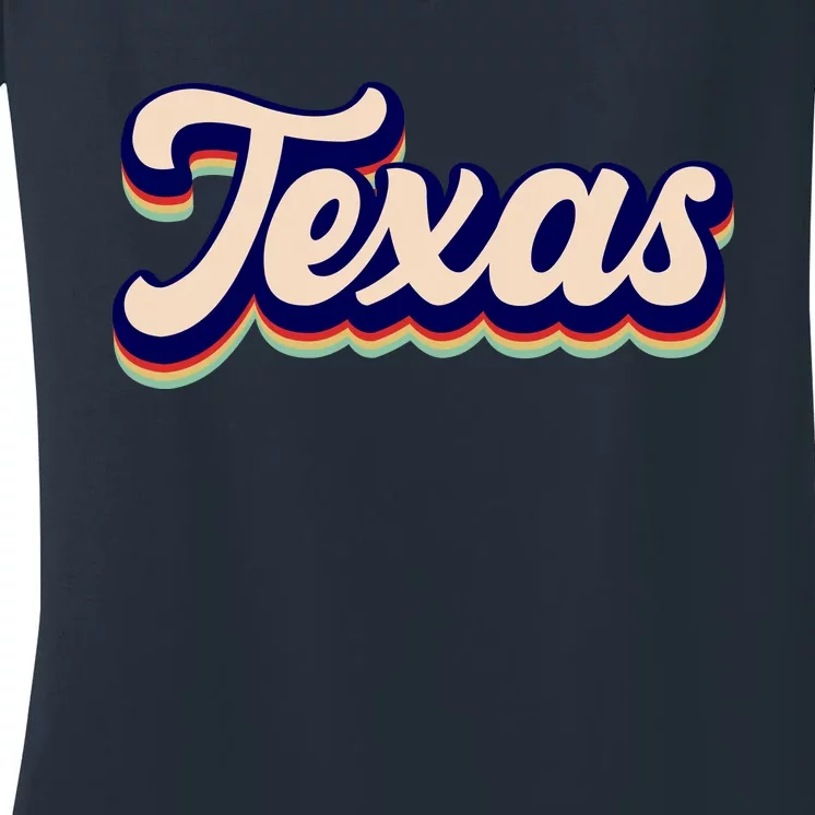 Retro Texas Logo Women's V-Neck T-Shirt