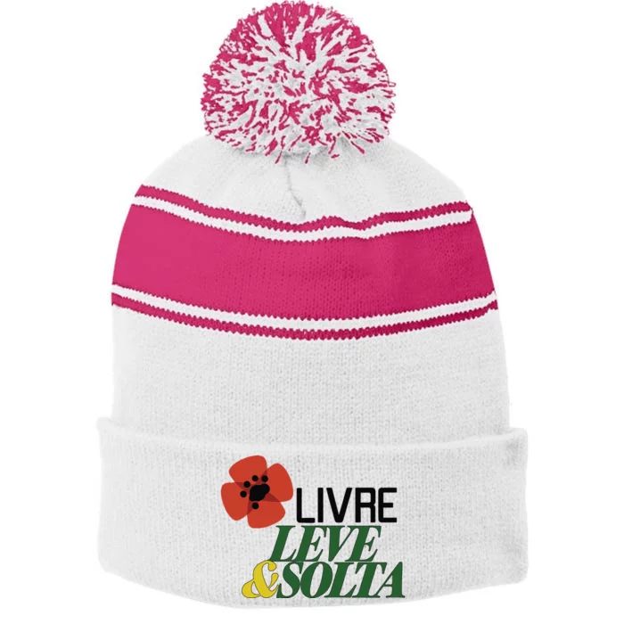 Rui Tavares Livre Leve And Solta Stripe Pom Pom Beanie