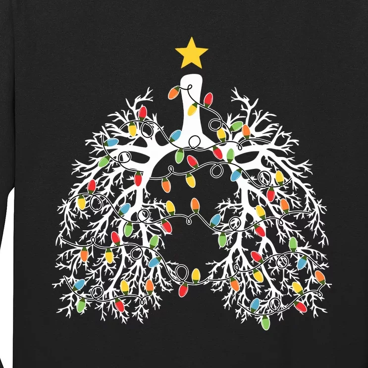 Respiratory Therapist Lung Christmas Light Long Sleeve Shirt