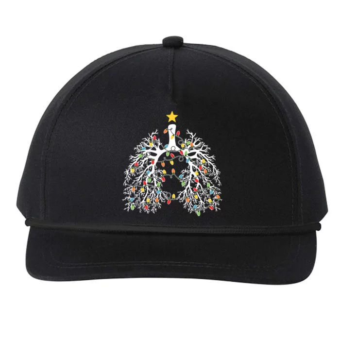 Respiratory Therapist Lung Christmas Light Snapback Five-Panel Rope Hat