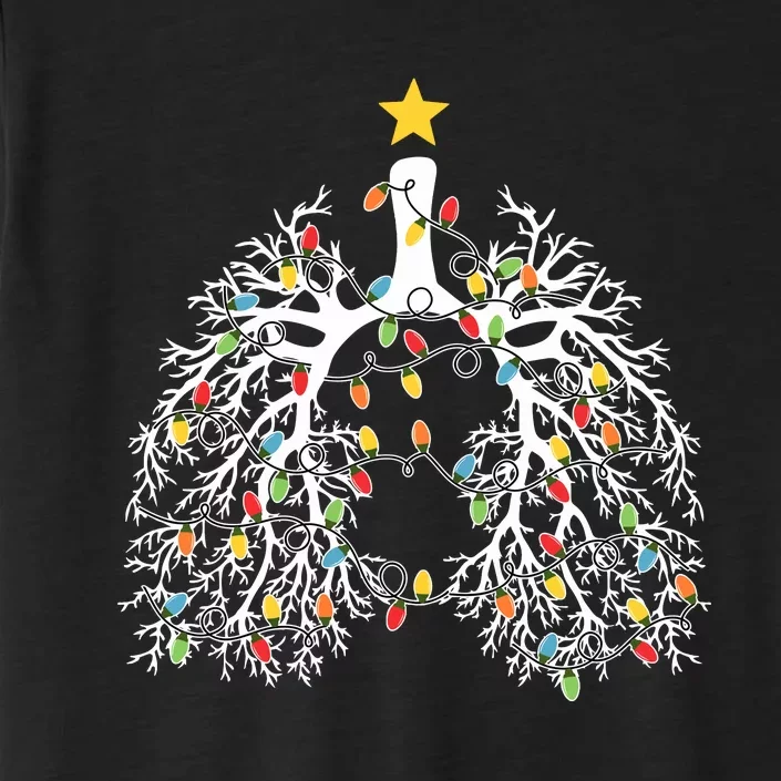 Respiratory Therapist Lung Christmas Light ChromaSoft Performance T-Shirt