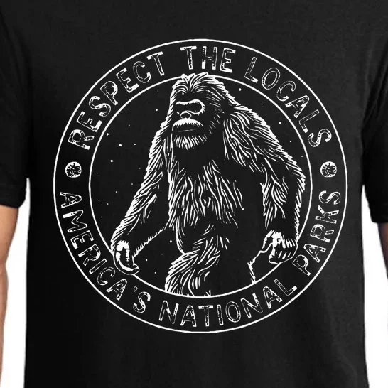 Respect The Locals Bigfoot Sasquatch American National Parks Pajama Set