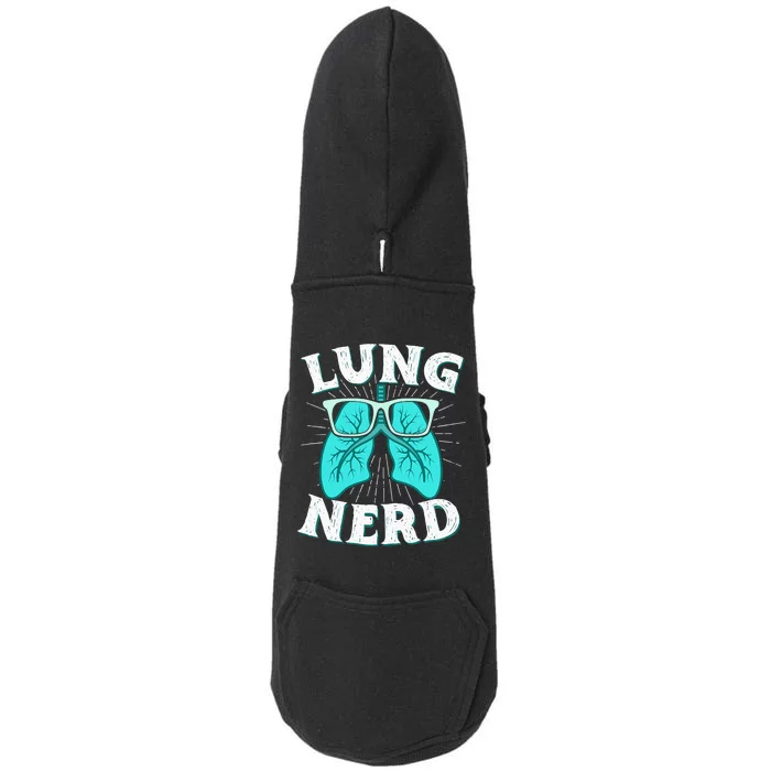 Respiratory Therapist Lung Nerd RRT CRT RT Pulmonologist Doggie 3-End Fleece Hoodie