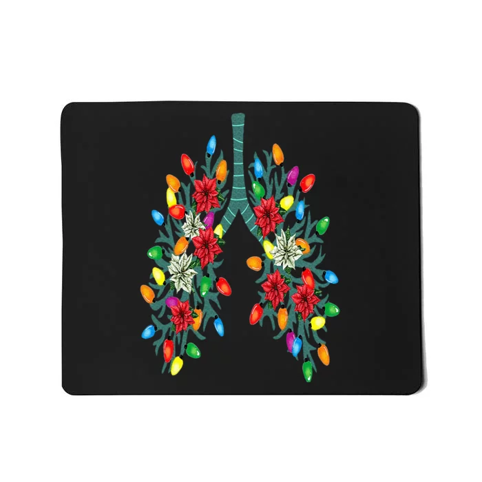 Respiratory Therapy Lung Christmas Light Therapist Funny RN Mousepad