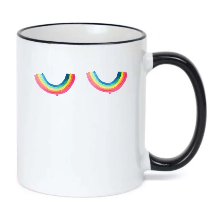 Rainbow Titt.Ies Lgbt Queer Black Color Changing Mug