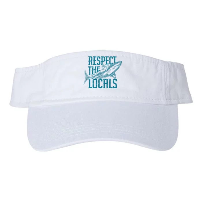 Respect The Locals Shark Gifts Valucap Bio-Washed Visor