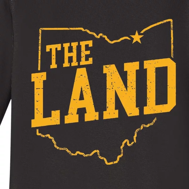 Retro The Land Cleveland Ohio Classic Throwback Souvenir Baby Long Sleeve Bodysuit