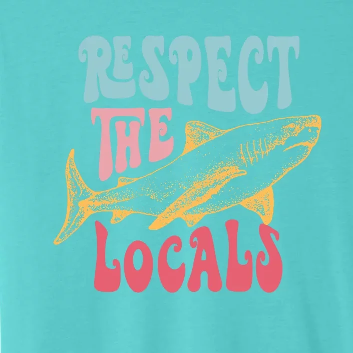 Respect The Local, Local Surf, Beach Bum Shark (On Back) ChromaSoft Performance T-Shirt