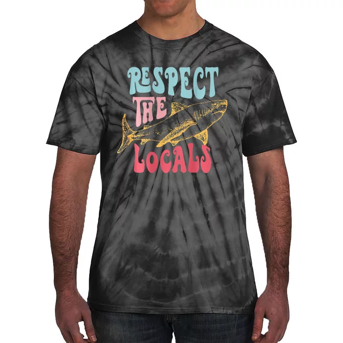 Respect The Local Local Surf Beach Bum Shark Tie-Dye T-Shirt