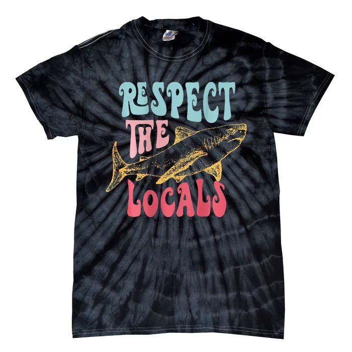 Respect The Local Local Surf Beach Bum Shark Tie-Dye T-Shirt