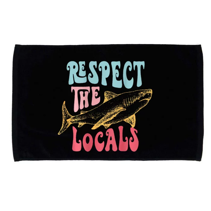 Respect The Local Local Surf Beach Bum Shark Microfiber Hand Towel