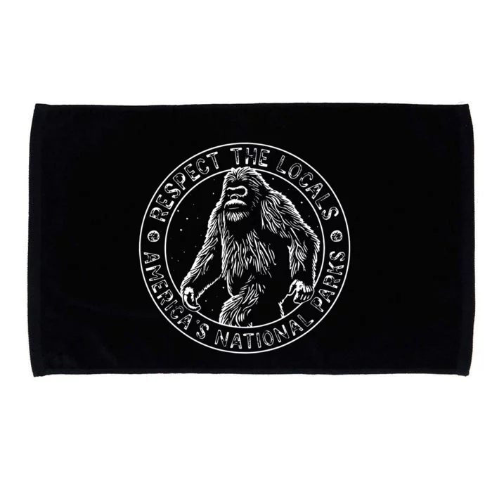 Respect The Locals Bigfoot Sasquatch American National Parks Microfiber Hand Towel