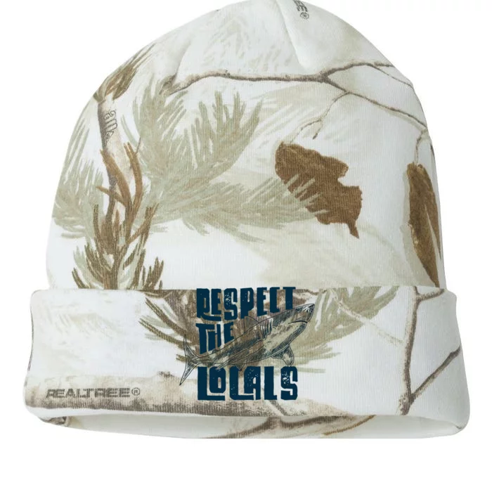 Respect The Locals Save The Ocean Kati - 12in Camo Beanie