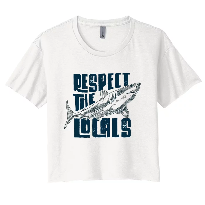 Respect The Locals Save The Ocean Women's Crop Top Tee