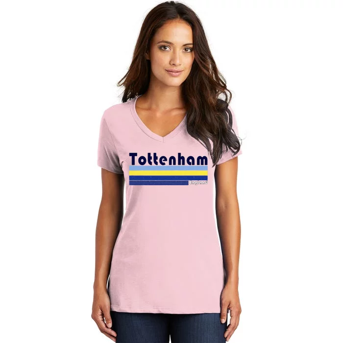 Retro Tottenham London Women's V-Neck T-Shirt