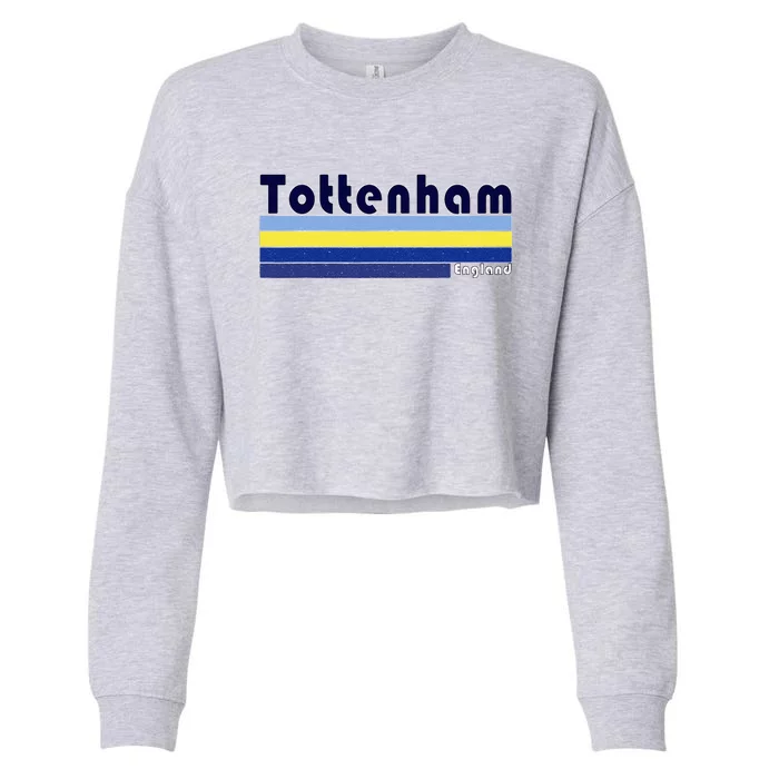 Retro Tottenham London Cropped Pullover Crew