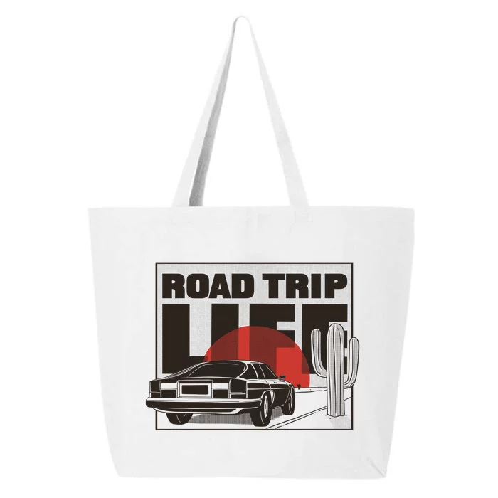 Road Trip Life Vintage Car Sunset 25L Jumbo Tote