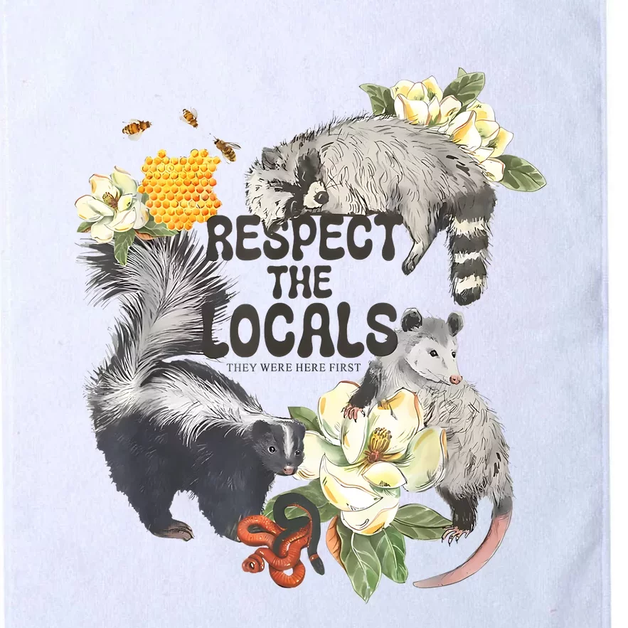 Respect The Locals Opossum Possum Skunk Raccoon Bees Honey Platinum Collection Golf Towel