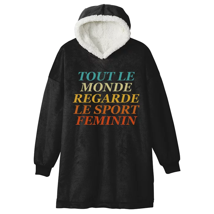 Retro Tout Le Monde Regarde Le Sport Feminin Apparel Hooded Wearable Blanket