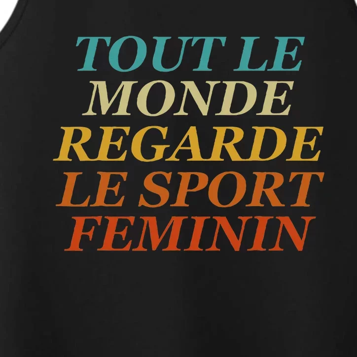 Retro Tout Le Monde Regarde Le Sport Feminin Apparel Performance Tank