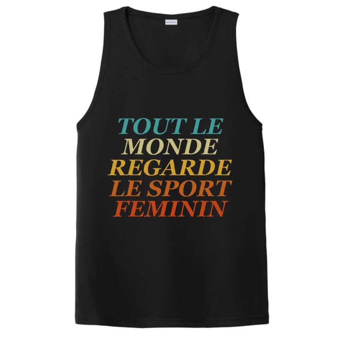 Retro Tout Le Monde Regarde Le Sport Feminin Apparel Performance Tank