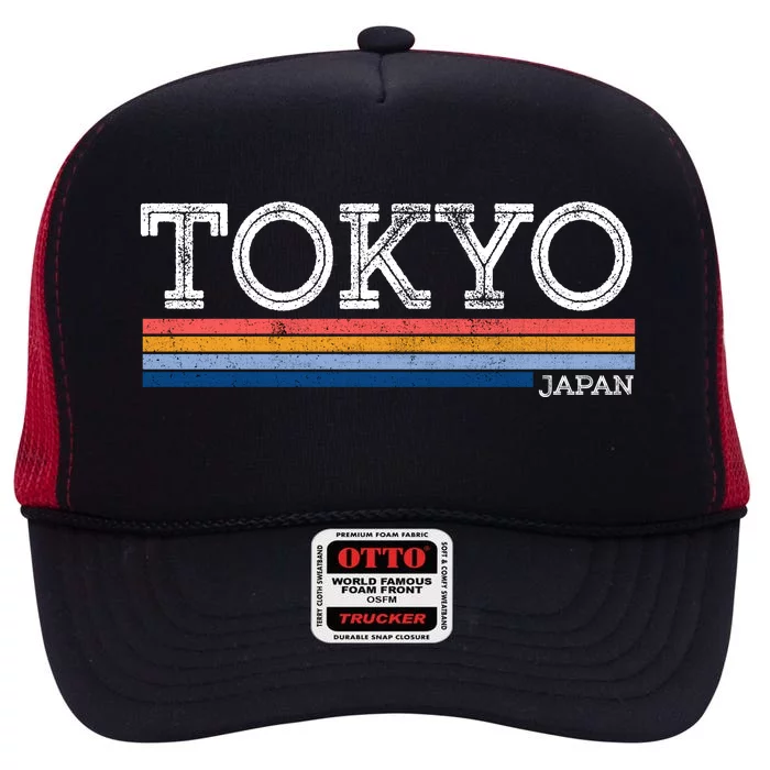 Retro Tokyo Logo High Crown Mesh Trucker Hat