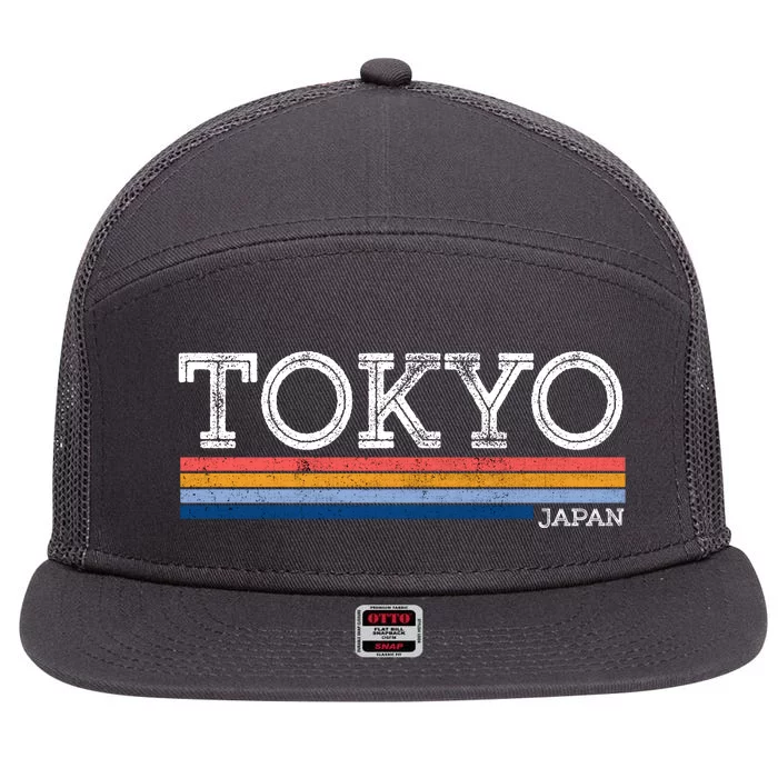 Retro Tokyo Logo 7 Panel Mesh Trucker Snapback Hat