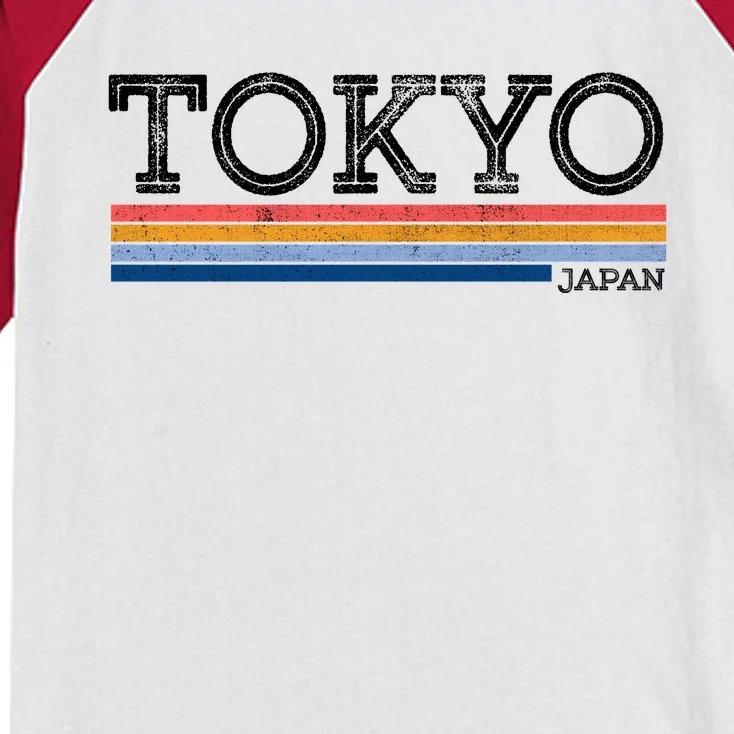 Retro Tokyo Logo Kids Colorblock Raglan Jersey