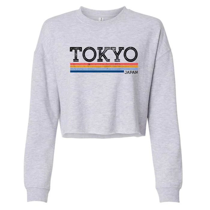 Retro Tokyo Logo Cropped Pullover Crew