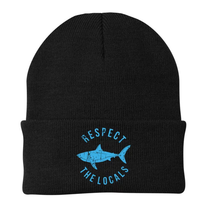 Respect The Locals Shark Ocean Animal Rights Biology Life Knit Cap Winter Beanie