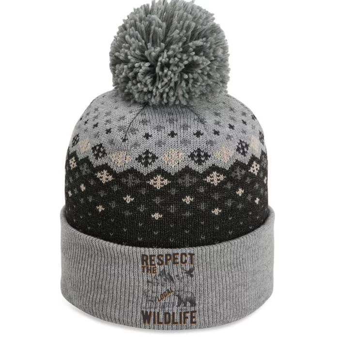 Respect The Local Wildlife The Baniff Cuffed Pom Beanie