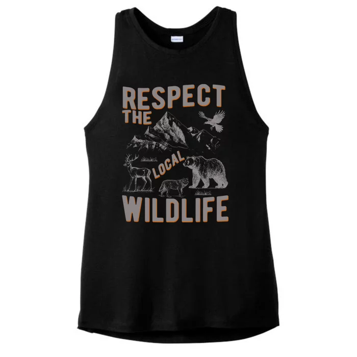 Respect The Local Wildlife Ladies Tri-Blend Wicking Tank