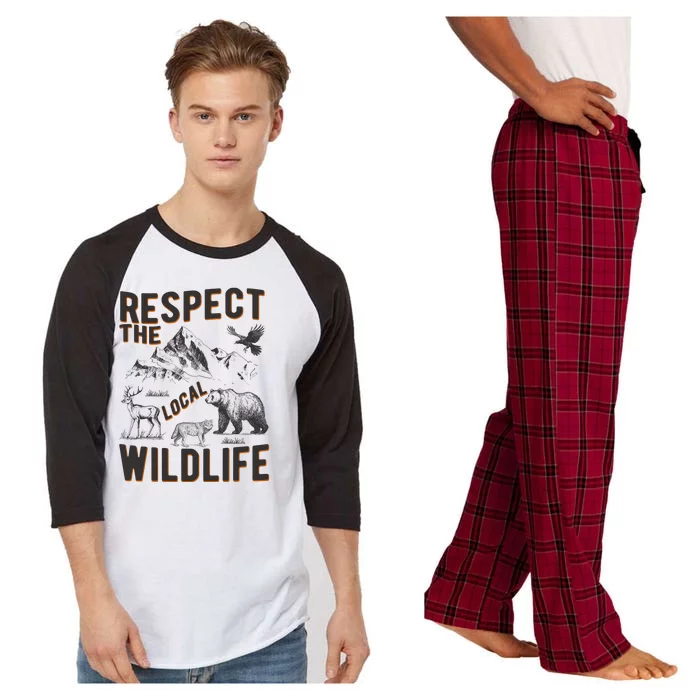 Respect The Local Wildlife Raglan Sleeve Pajama Set