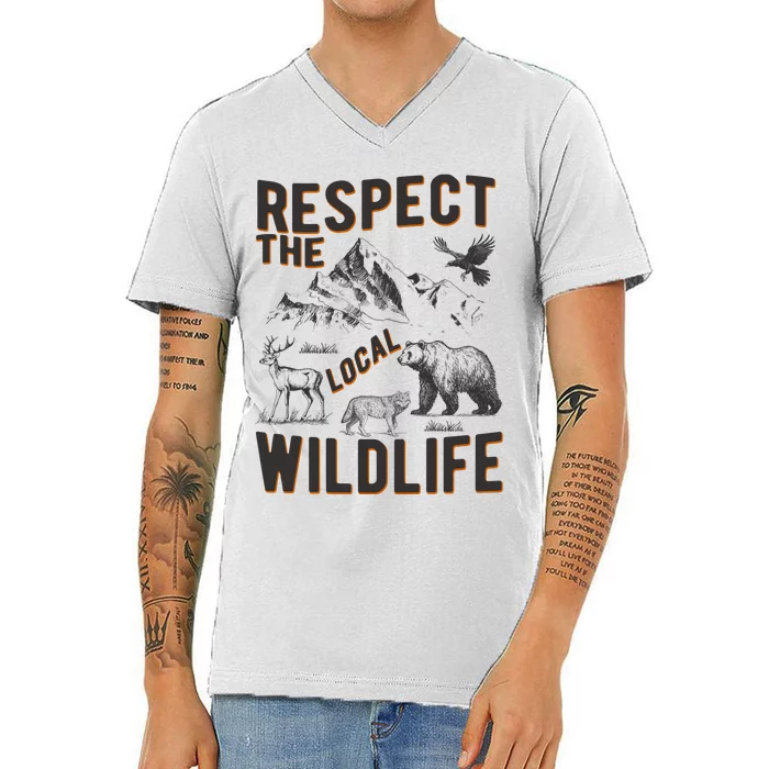 Respect The Local Wildlife V-Neck T-Shirt