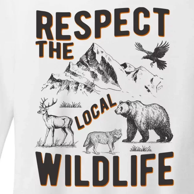 Respect The Local Wildlife Womens CVC Long Sleeve Shirt